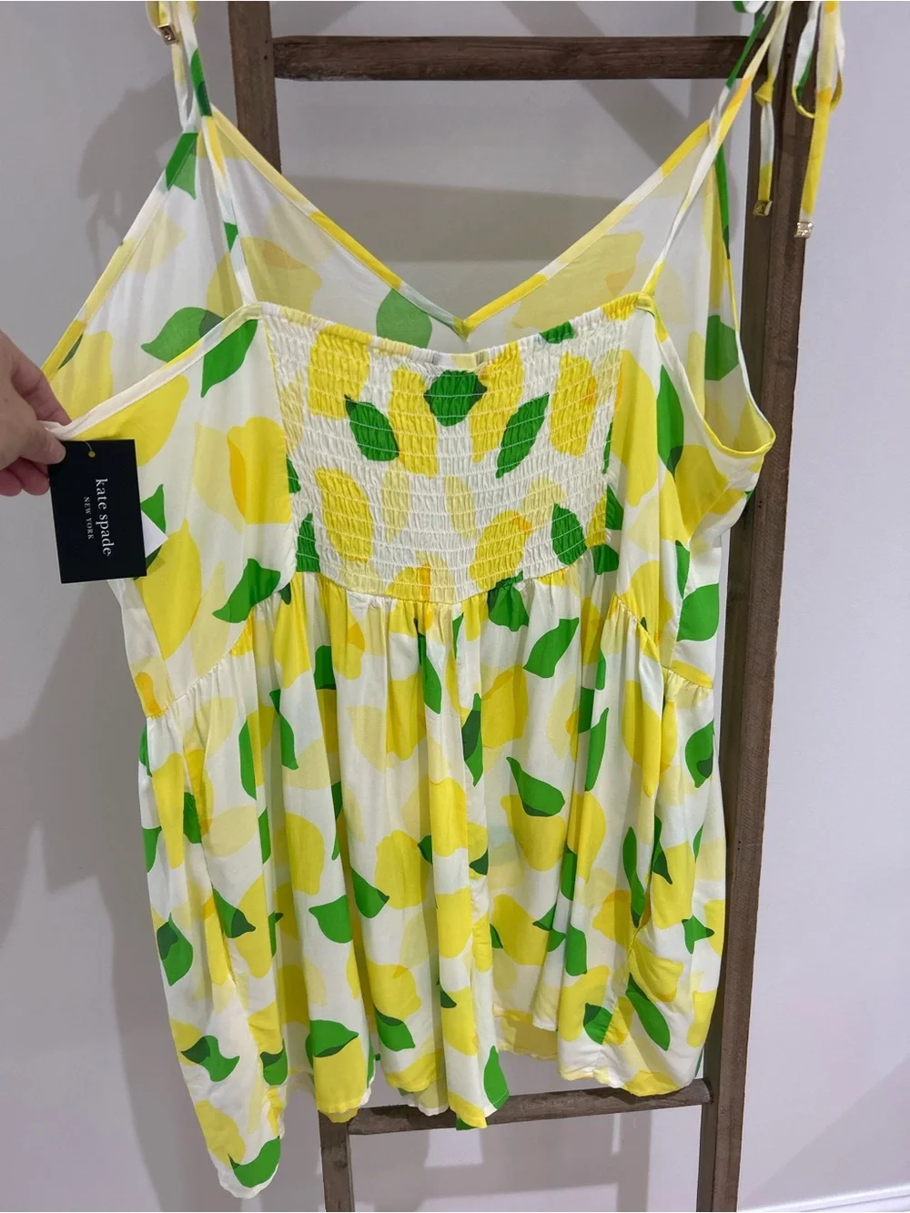 Kate Spade New York Lemon Print Romper Swim Coverup Size XL NWT Playful Beach